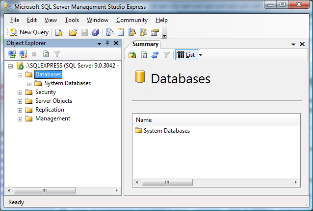 Изображение:SQL management studio, Main window.png